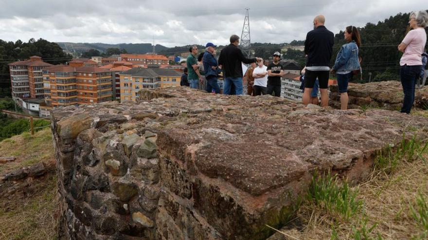 Visitantes, el verano pasado, en el yacimiento arqueológico del castillo de Gauzón. | Mara Villamuza