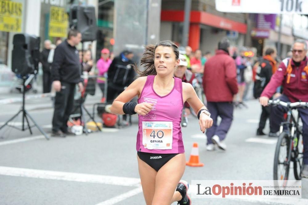 Murcia Maratón y 10 k. Paso por la Gran Vía