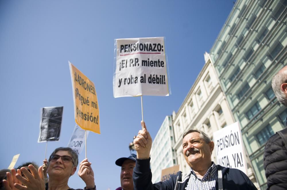 Manifestación de pensionistas en A Coruña