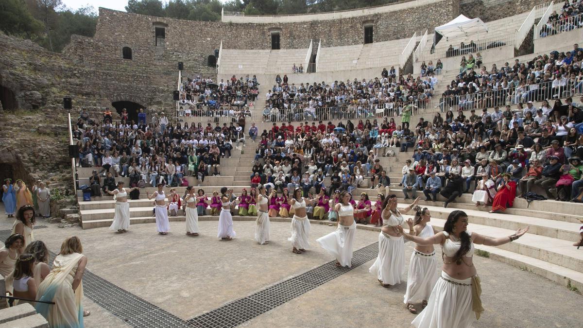 Clausura del festival grecolatino en el Teatro Romano de Sagunt, con el aforo ya limitado.