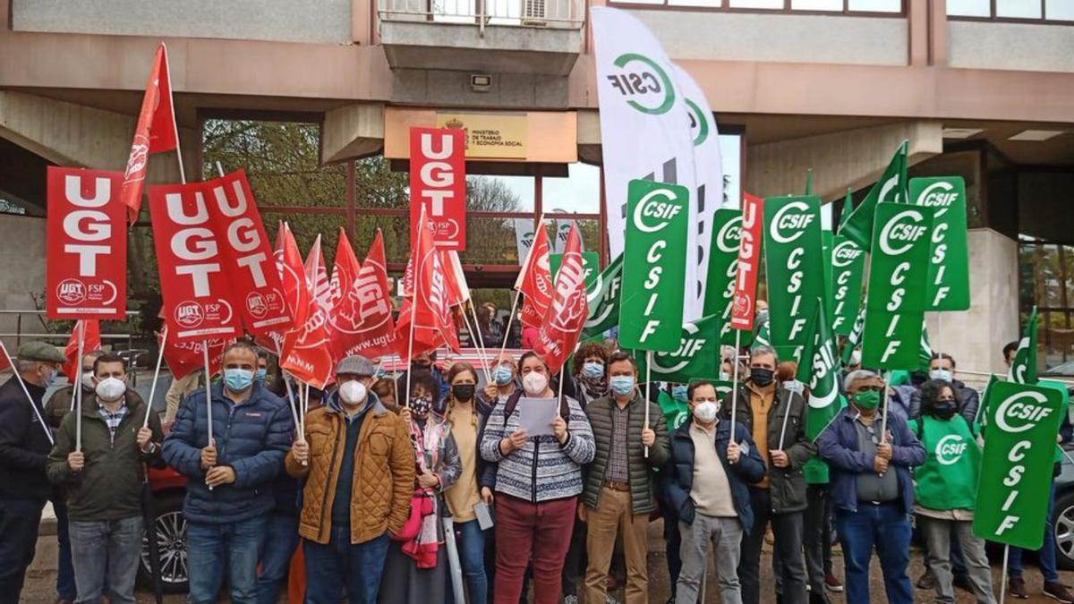 Protesta de empleados de la inspección de trabajo en Córdoba.