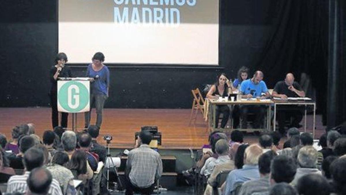 Asamblea constituyente 8Acto de la plataforma Ganemos Madrid, celebrado ayer.