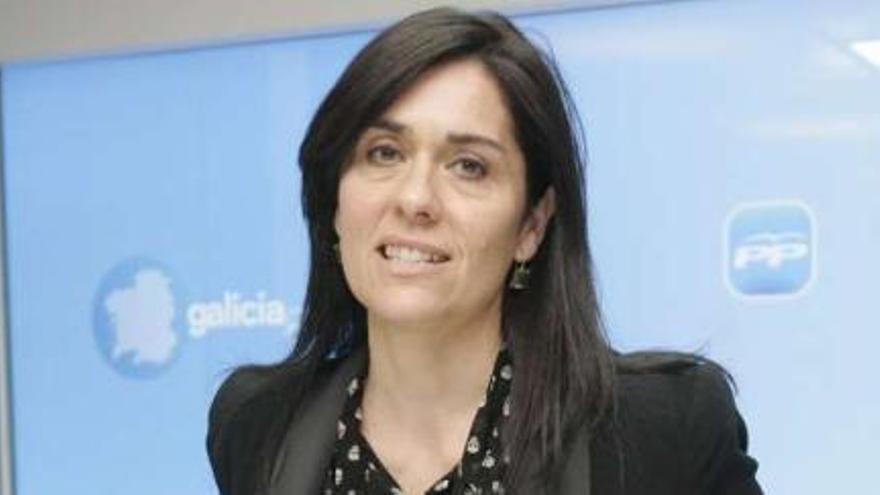 Paula Prado, en la sede del PP gallego. / Xoán Álvarez