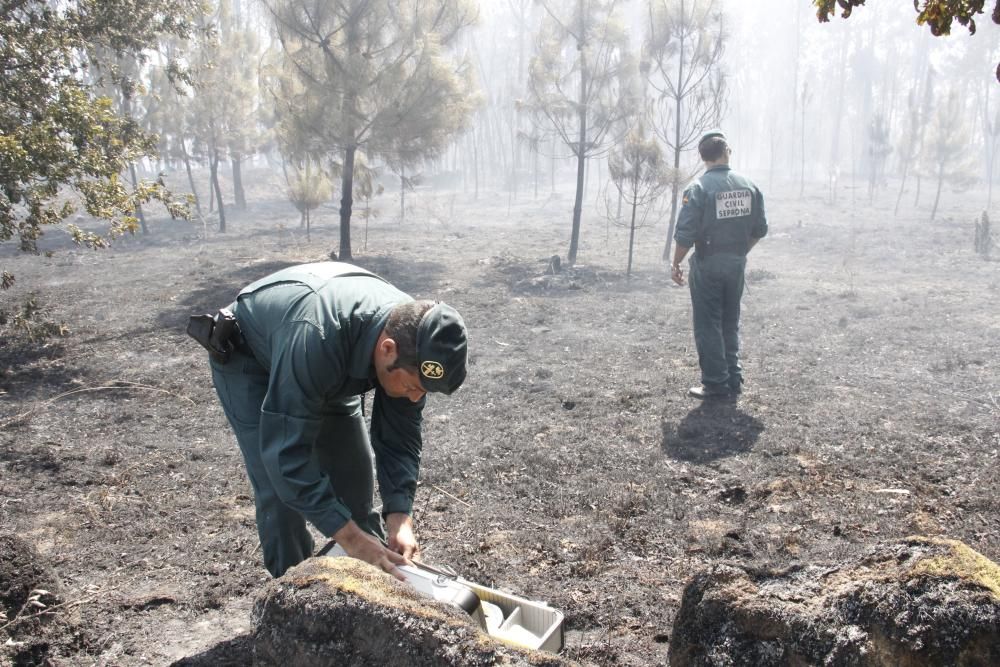 Incendios en Galicia | La Guardia Civil investiga la zona donde se originó el incendio de Cotobade