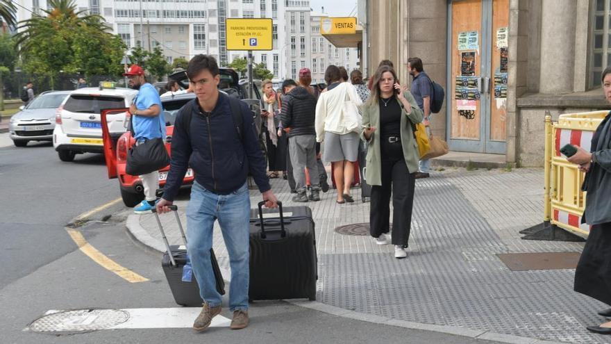 Cortes de trenes en la estación provisional por la nueva fase de las obras en San Cristóbal