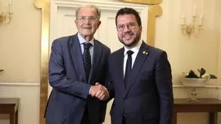 Aragonès se reúne en Italia con el expresidente de la Comisión Europea Romano Prodi