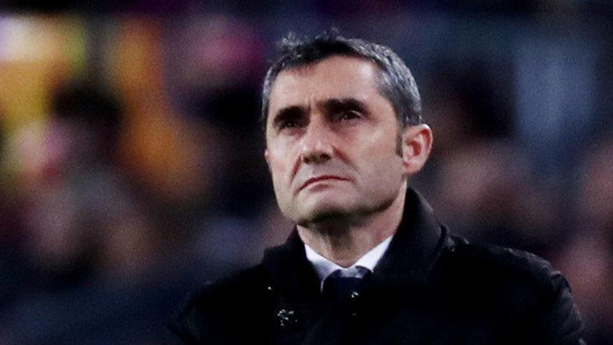 El preparador del FC Barcelona, Ernesto Valverde.