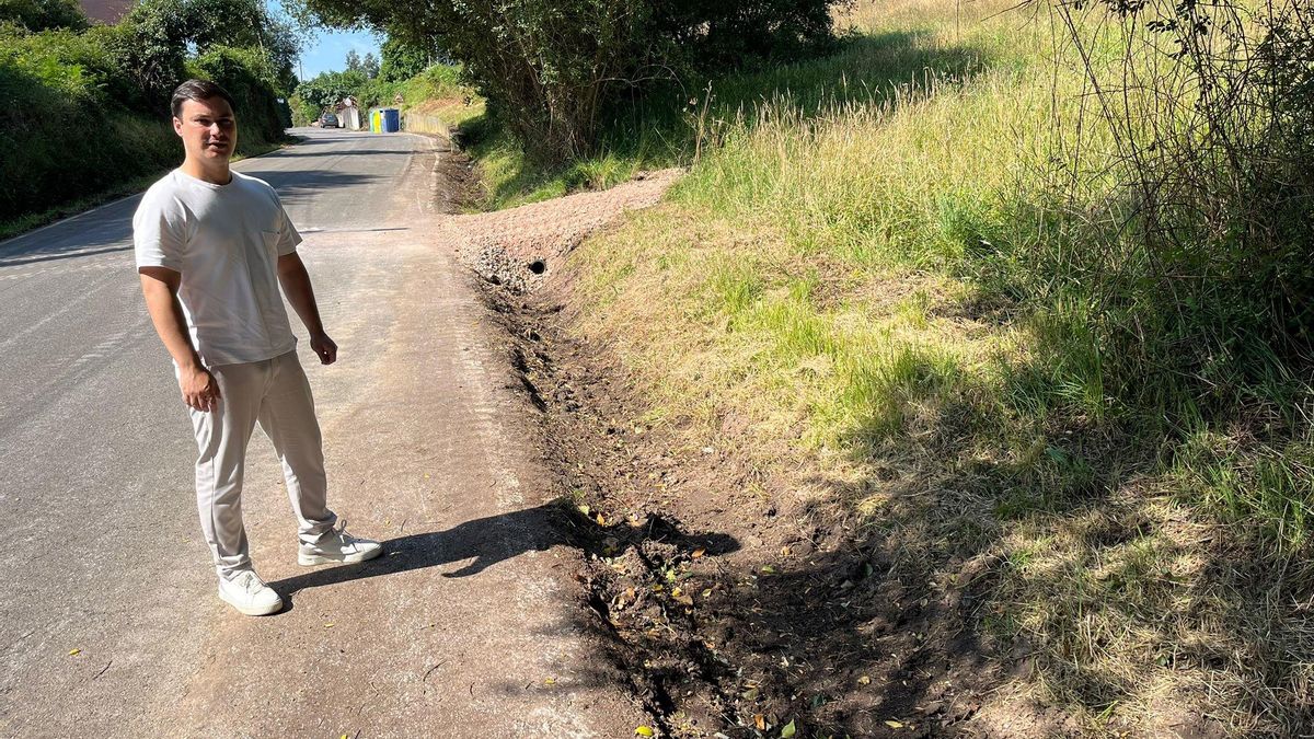 El concejal Jorge Suárez en una visita a los trabajos