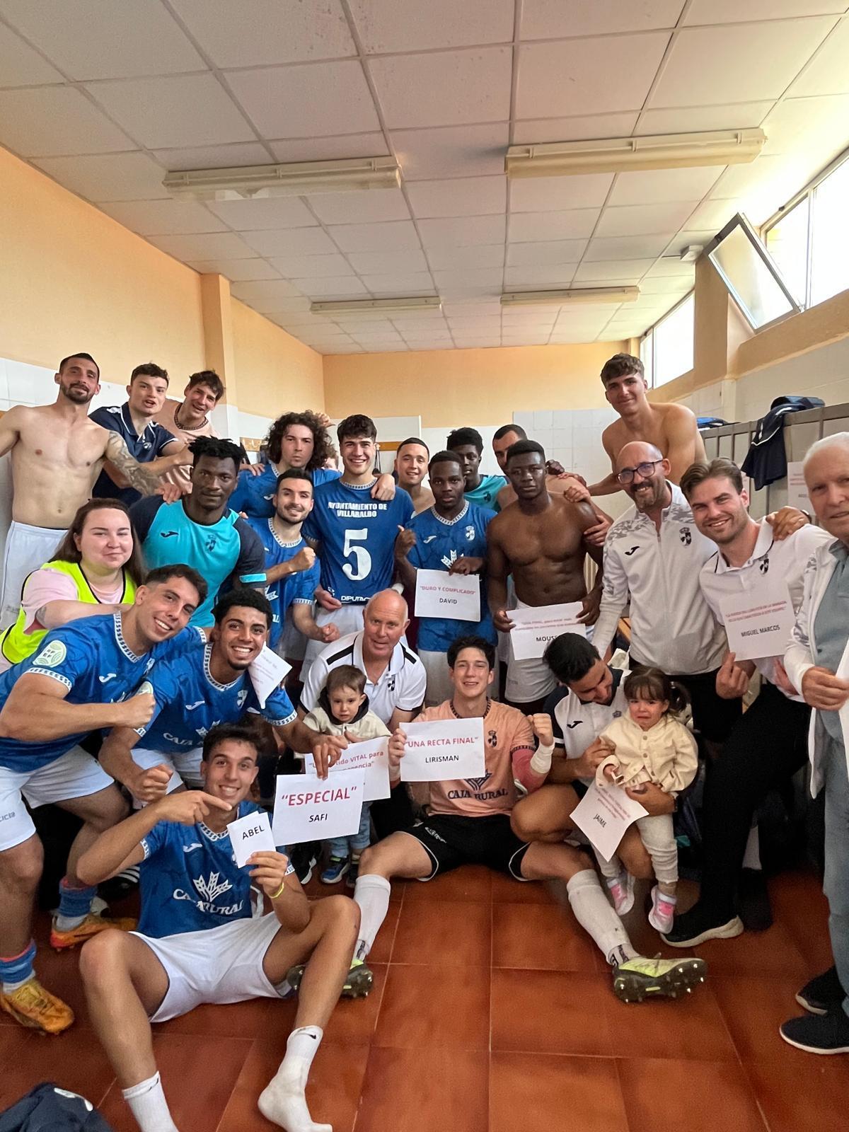 El CD Villaralbo celebra su último triunfo.