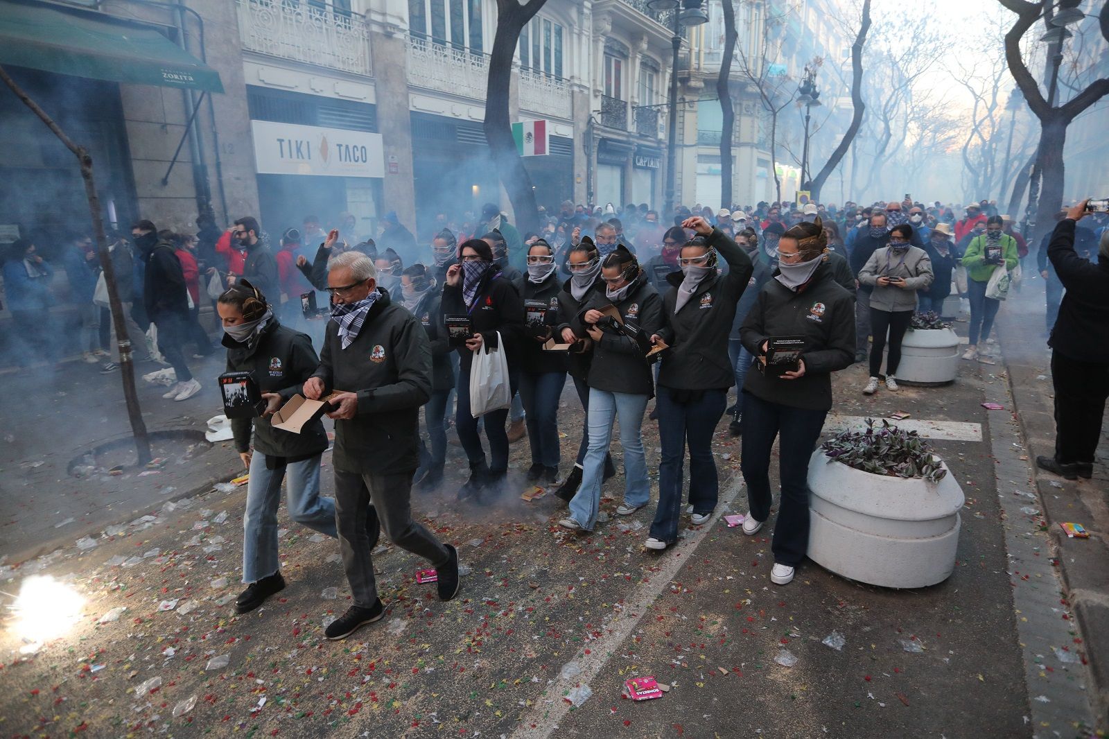 Las imágenes de la Macrodespertà de hoy anuncian la inminente llegada de las Fallas 2024