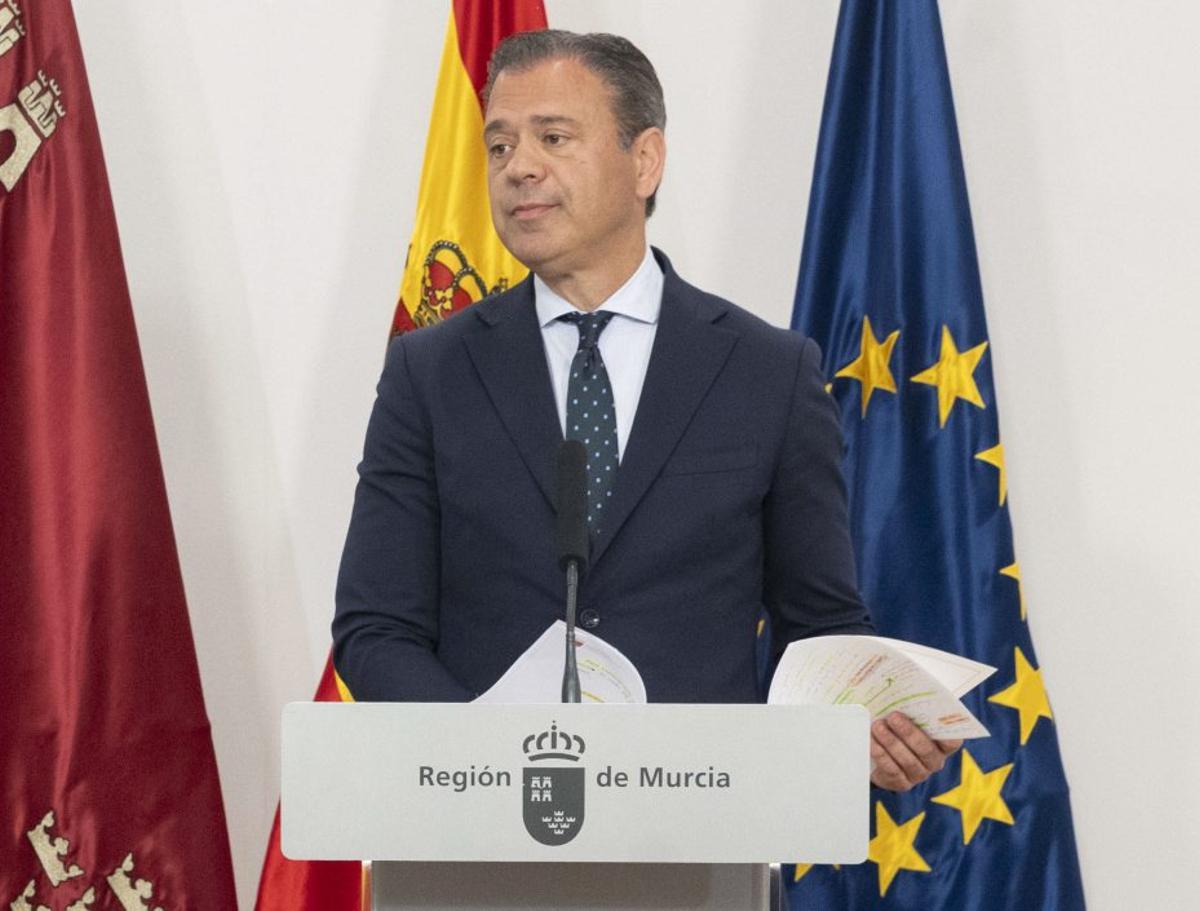 Marcos Ortuño durante la rueda de prensa. | MARCIAL GUILLÉN / EFE