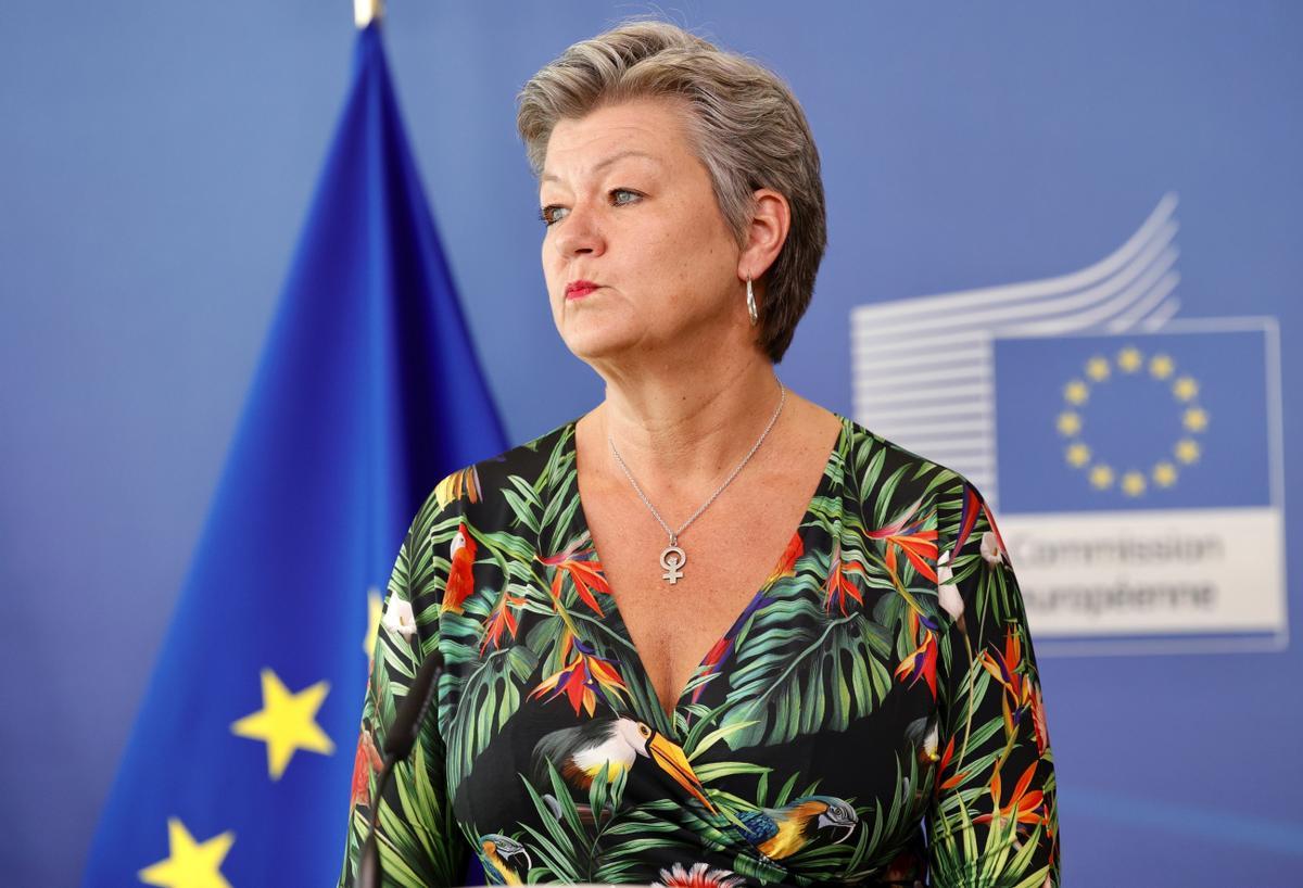 La comisaria europea de Interior, Ylva Johansson La comisaria europea de Interior, Ylva Johansson
