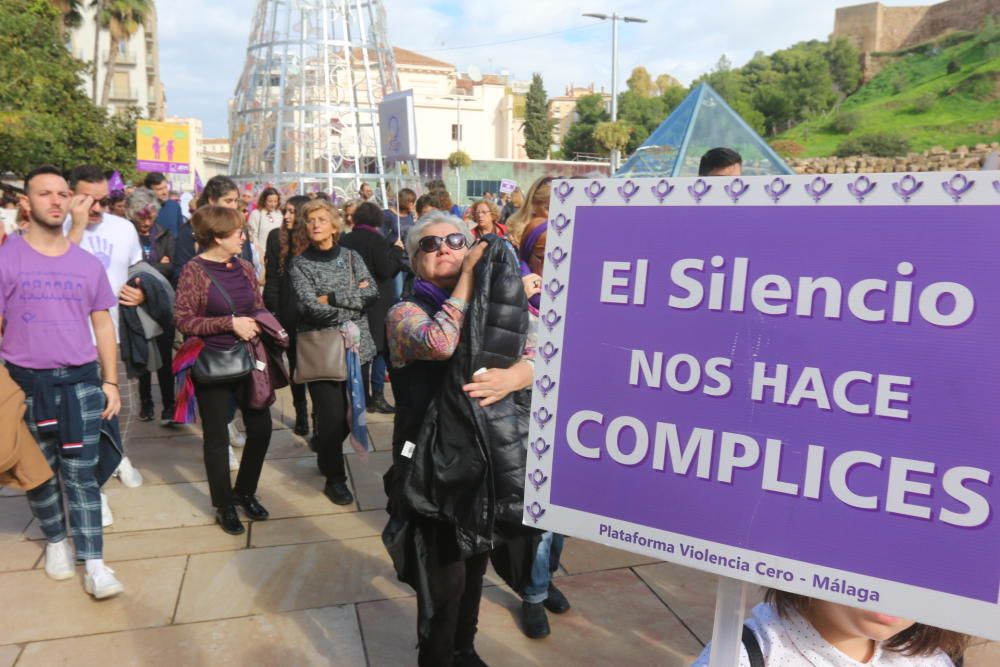 Manifestación contra la violencia de género en Málaga