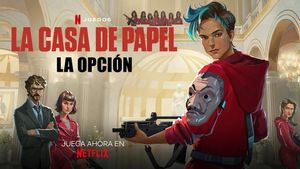 La carátula del videojuego La casa de papel: la opción.