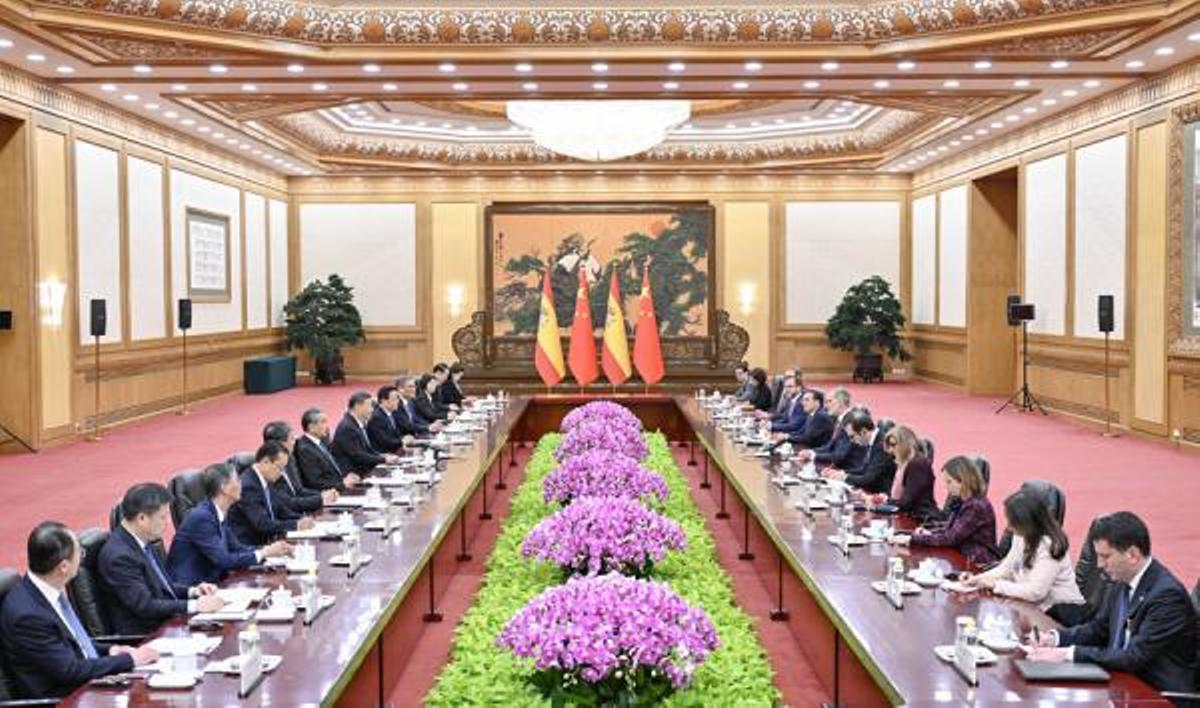 Reunión entre el presidente Xi Jinping y los reyes de España.