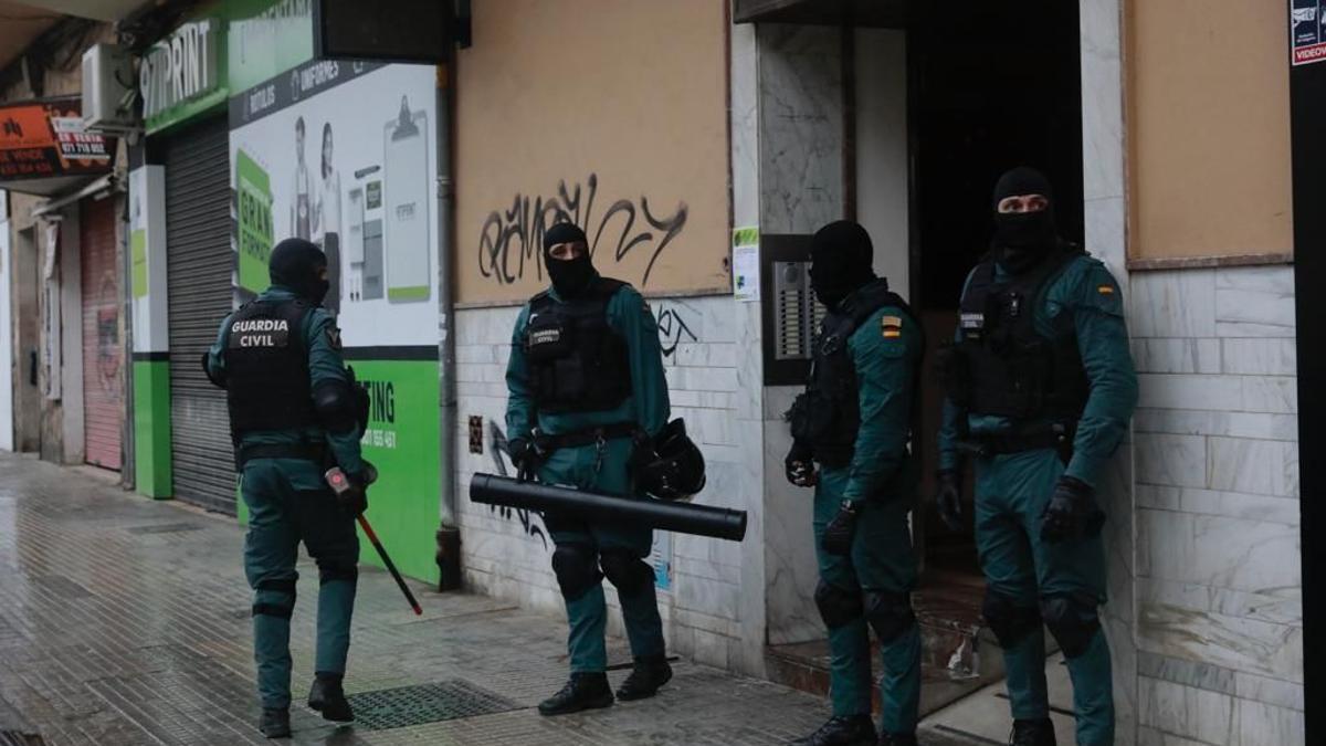 Gran operación antidroga de la Guardia Civil en Mallorca.