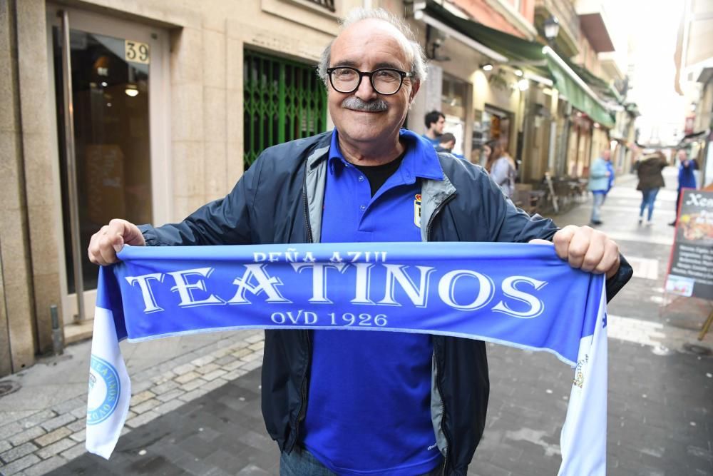 Afición del Real Oviedo en Coruña