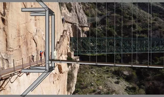 Así será el nuevo puente para ampliar el Caminito del Rey