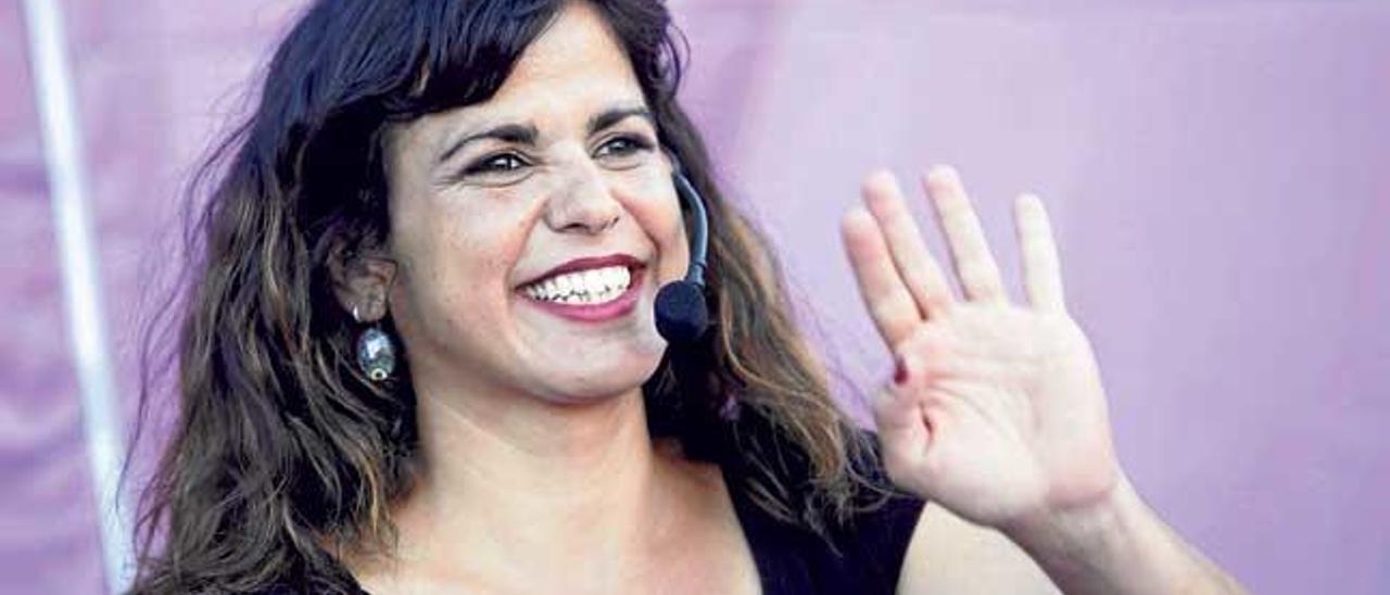 La dirigente andaluza de Podemos Teresa Rodríguez, dio ayer un mitin en Calvià.