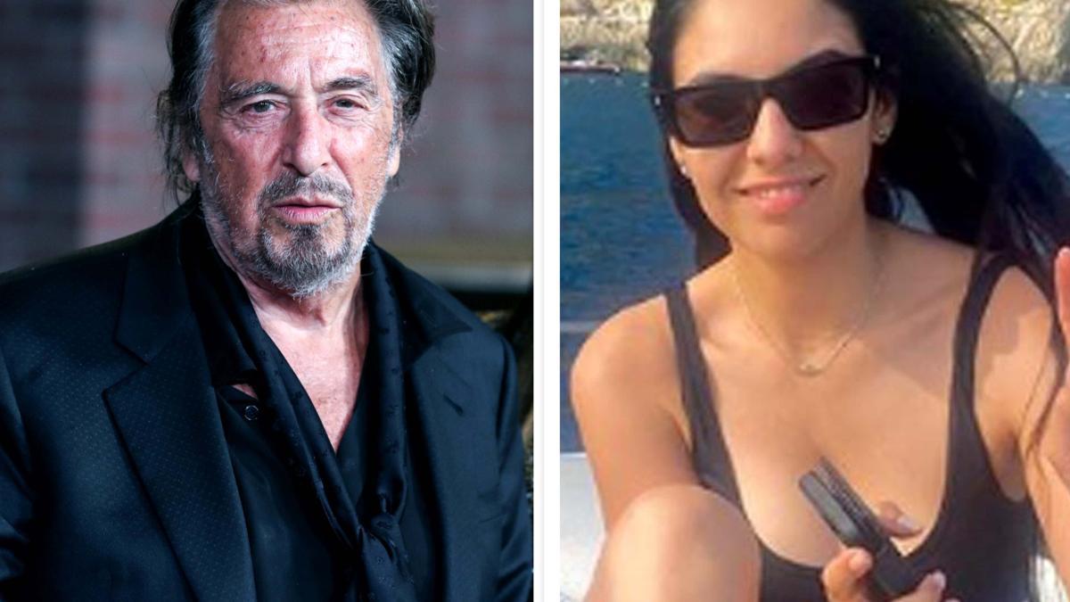 Al Pacino con su novia Noor Alfallah.