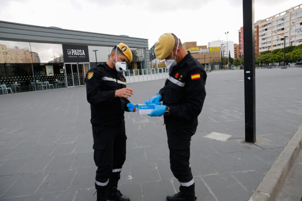 La UME se despliega en València por el coronavirus