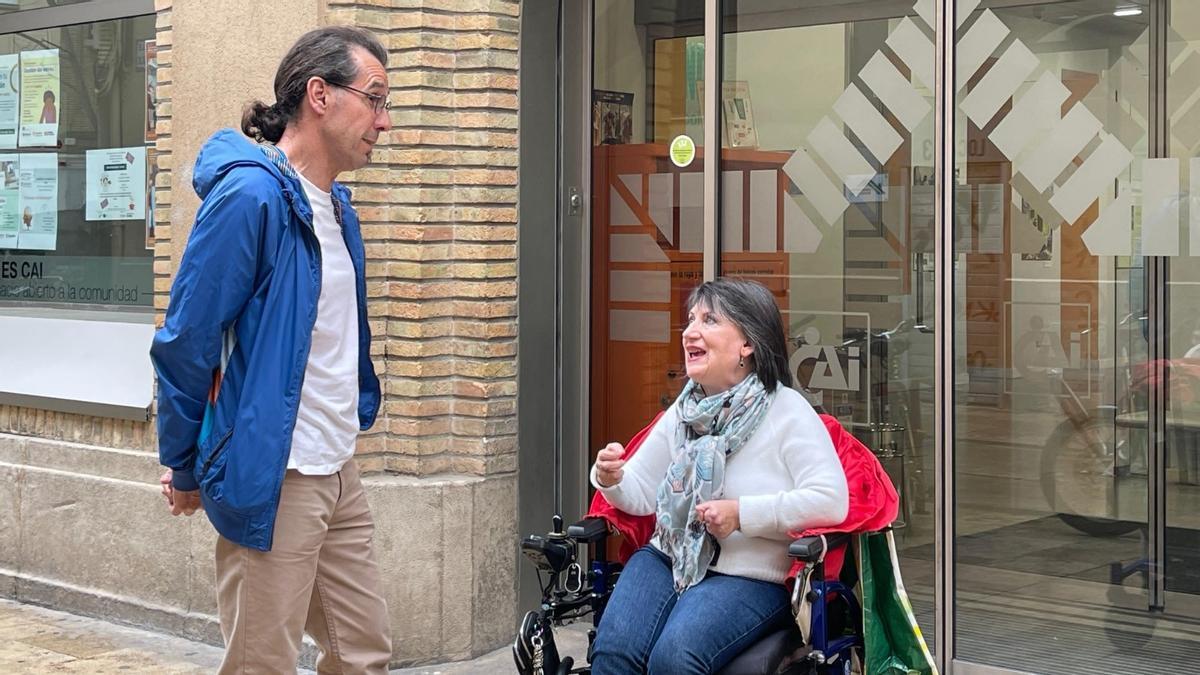 Conchita Gálvez y Rafael Gabás, presidenta y vicepresidente de la asociación de Diversidad Funcional