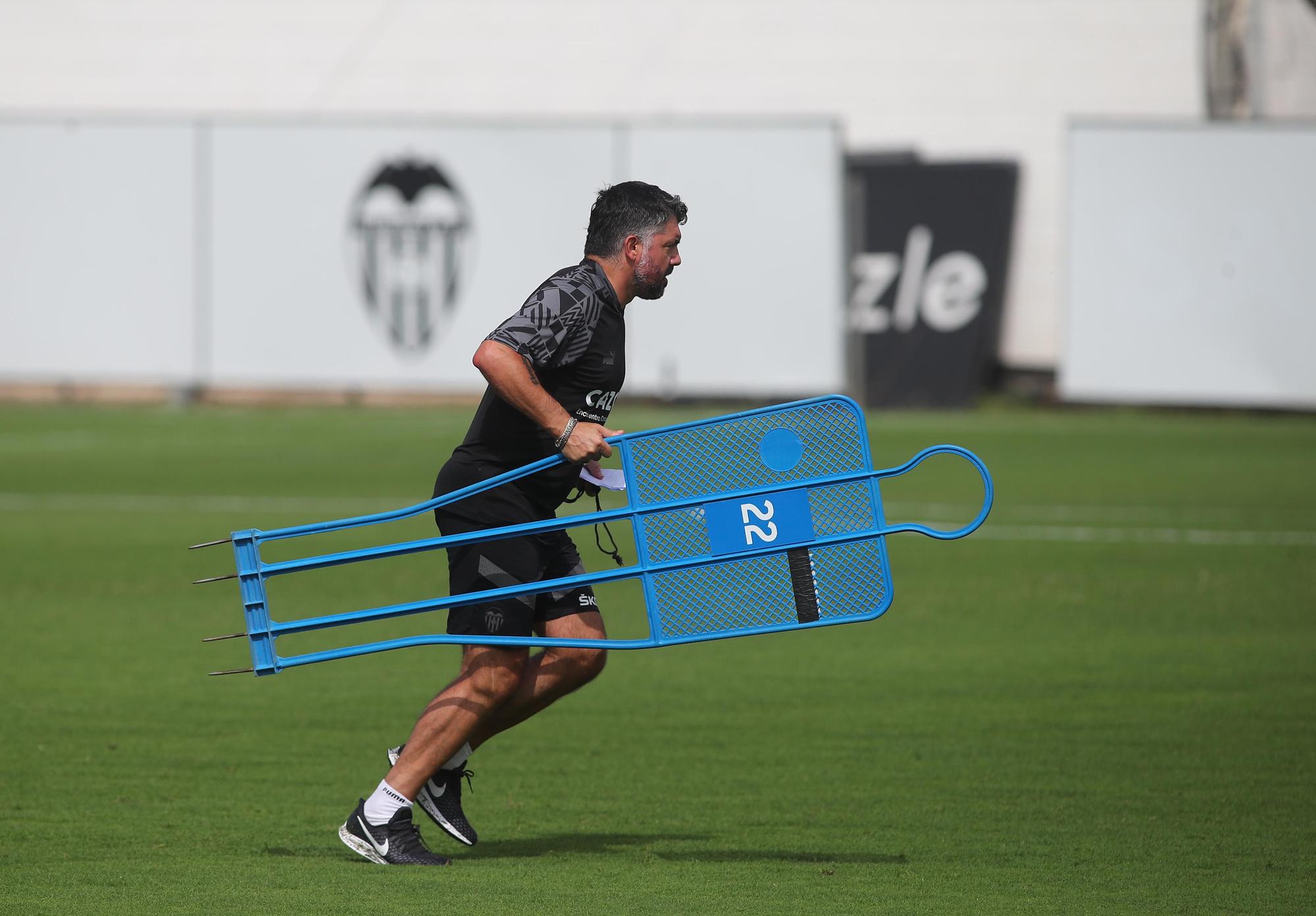 Primer entrenamiento de la era Gattuso