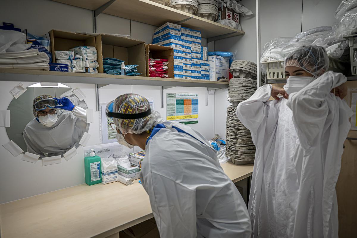 Planta Covid del Hospital Clínic, en imágenes