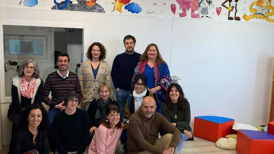 Pablo Novas y Marián Sanmartín en el CEIP de Ardán