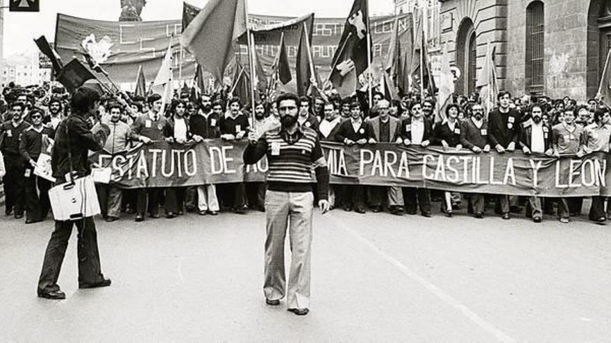 Manifestación para pedir el Estatuto de Autonomía en Burgos en 1978.