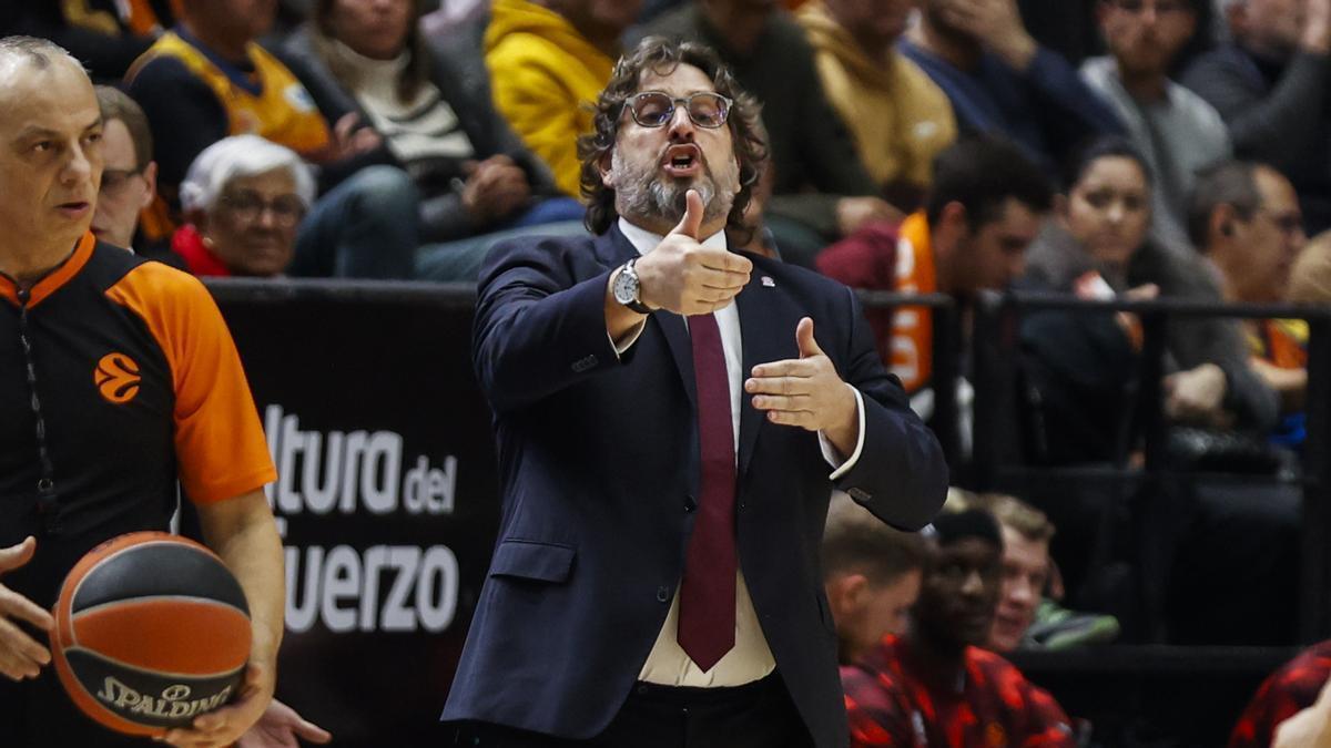 Andrea Trinchieri (Bayern Munich), en el partido de este martes ante el Valencia Basket