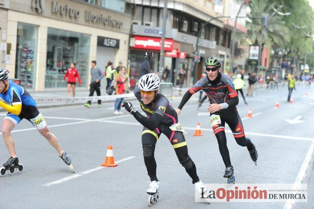 Murcia Maratón. Patinadores en carrera