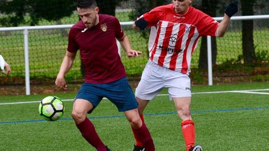 Andrés Viveros, en el partido de ayer ante el Juvenil. // R.V.