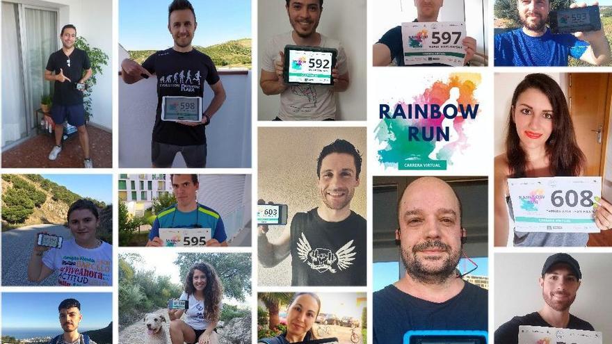 Algunos de los participantes en la Rainbow Run de La Opinión.