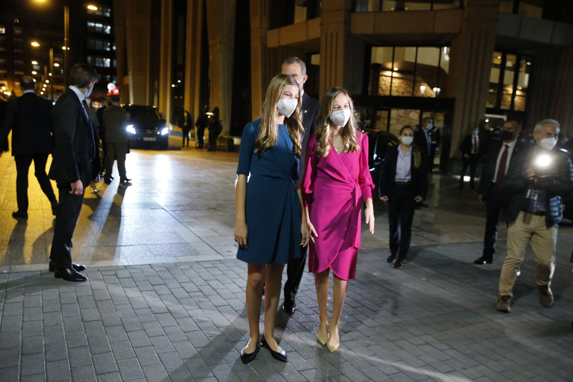 La Familia Real, tras el concierto en el Auditorio Príncipe Felipe