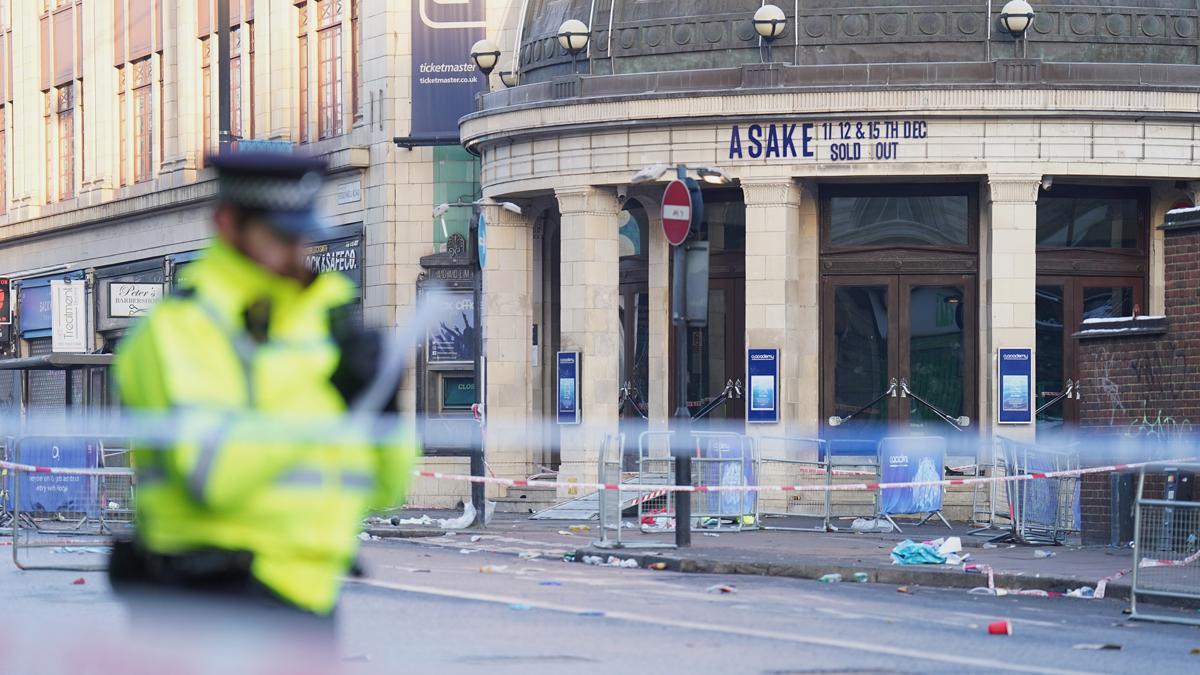 Exterior de la sala O2 Academy de Brixton, donde se produjo una estampida durante un concierto