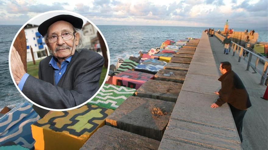 Muere Agustín Ibarrola, el artista que pintó los &quot;Cubos de la memoria&quot; de Llanes