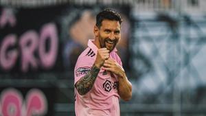 Leo Messi, feliz en el Inter de Miami