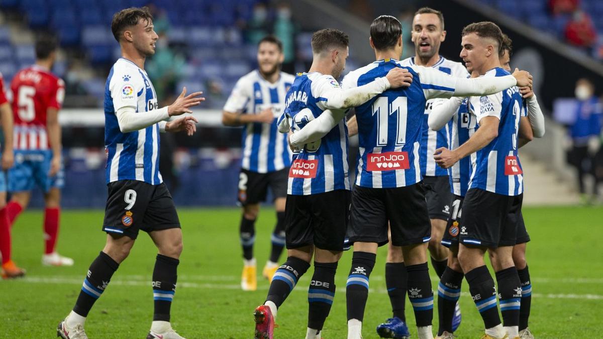 Los jugadores del Espanyol celebran un gol en una imagen de archivo