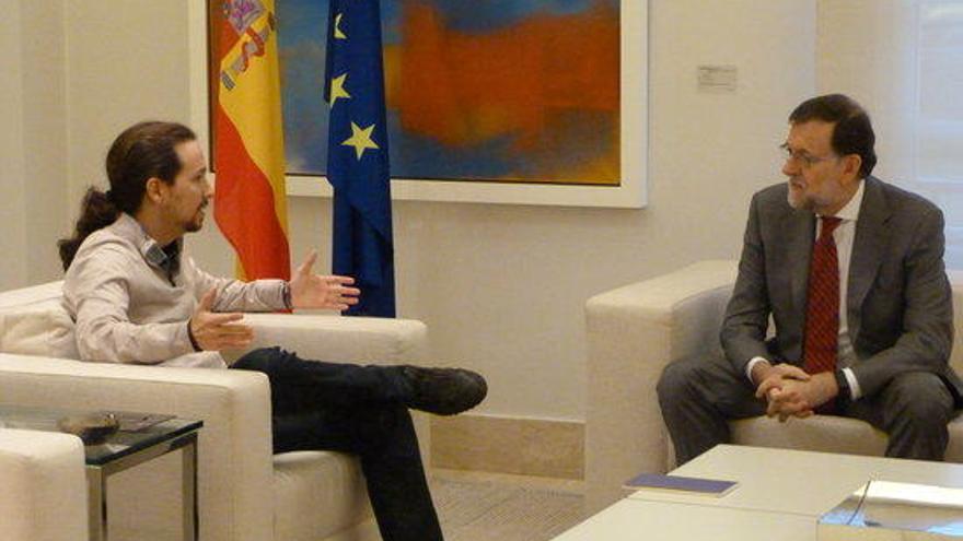 Mariano Rajoy i el líder de Podem, Pablo Iglesias
