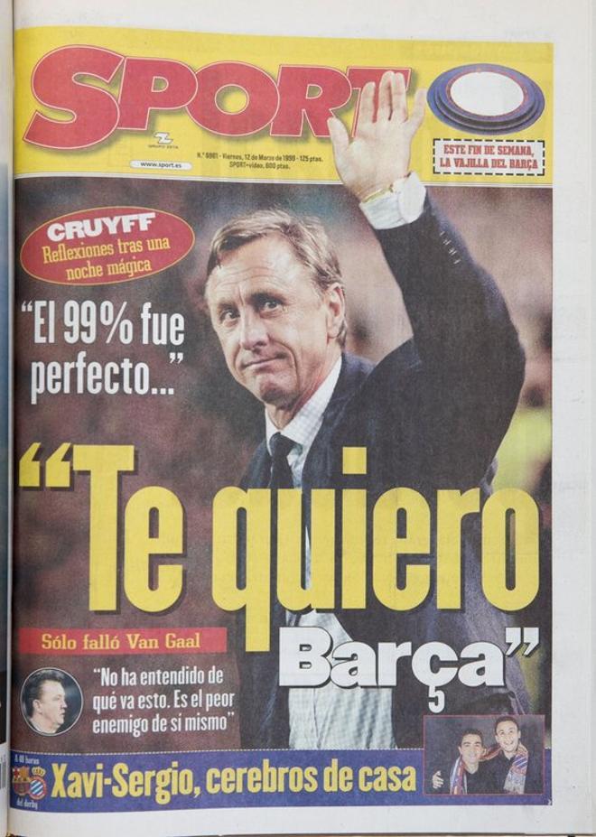 1999 - Johan Cruyff se despide del FC Barcelona