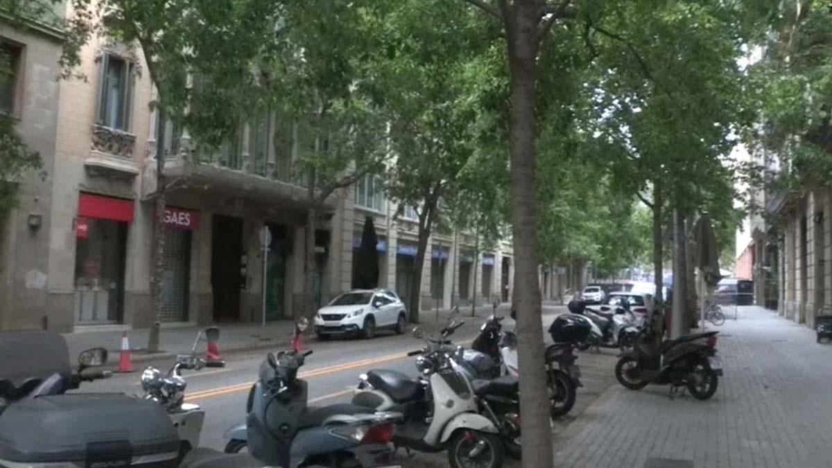 Confluencia de las calles de Casp y Pau Claris, en Barcelona, donde se ha producido un homicidio.