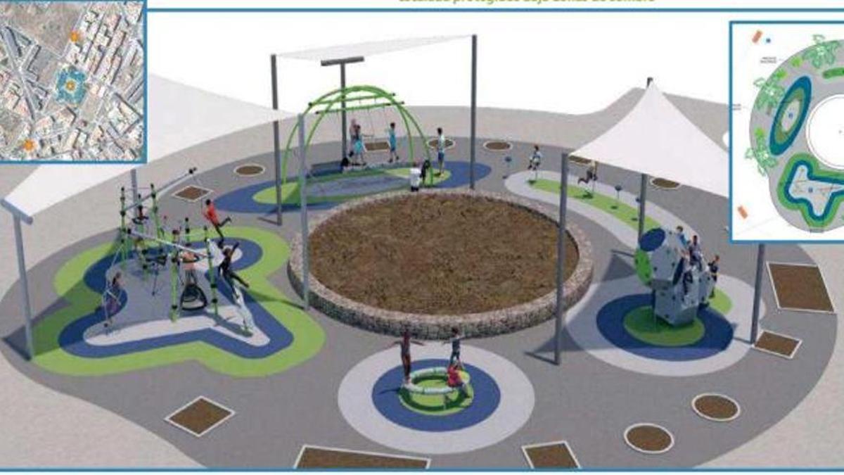 Infografía del nuevo parque de El Sobradillo.