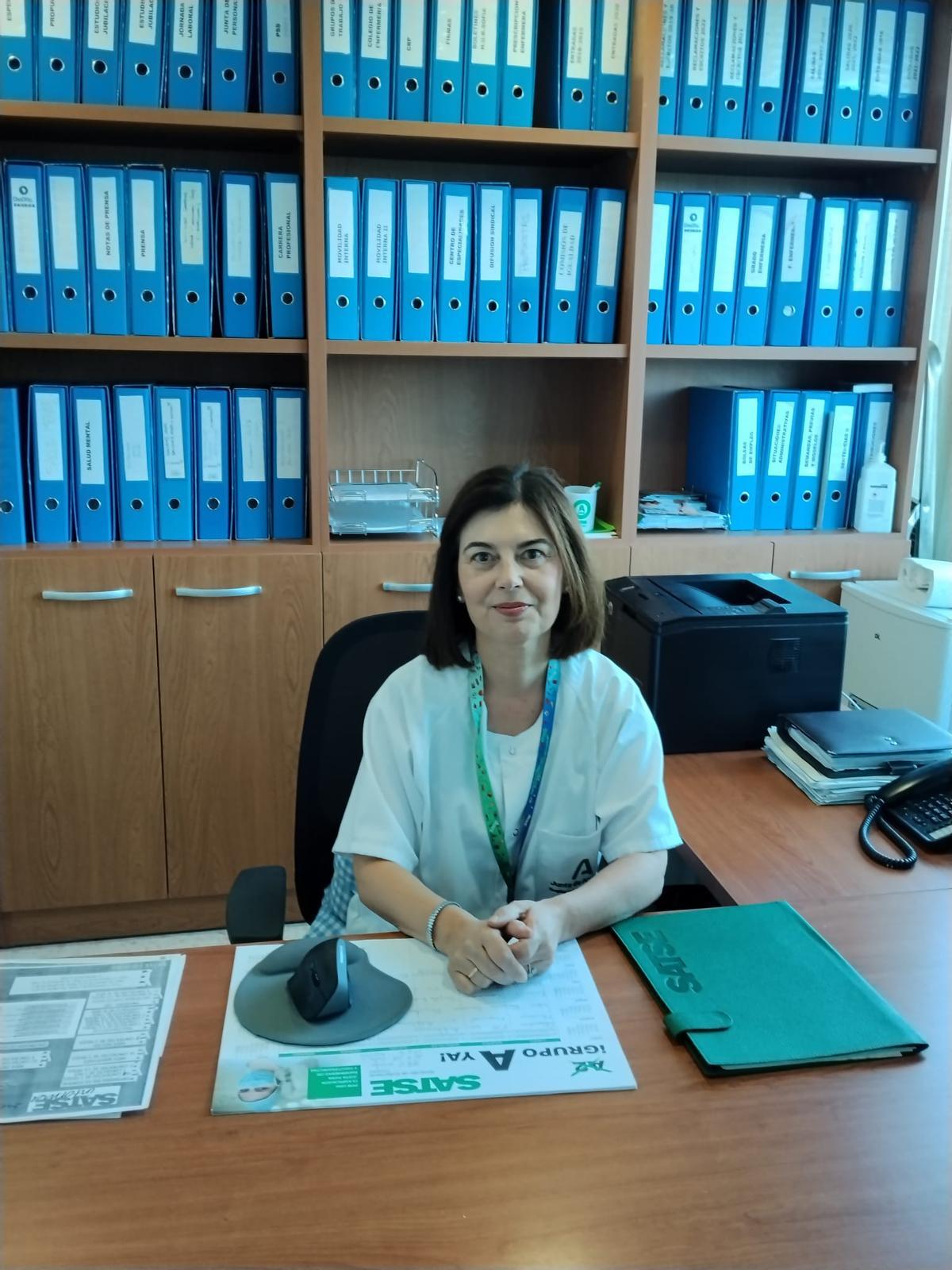 Amparo Martínez, responsable de alumnos de Enfermería y Fisioterapia de Satse Córdoba.