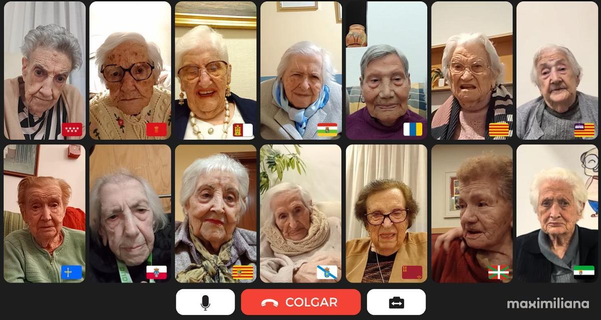 Remedios (105 años) de Canarias, participa en la videollamada más longeva del mundo