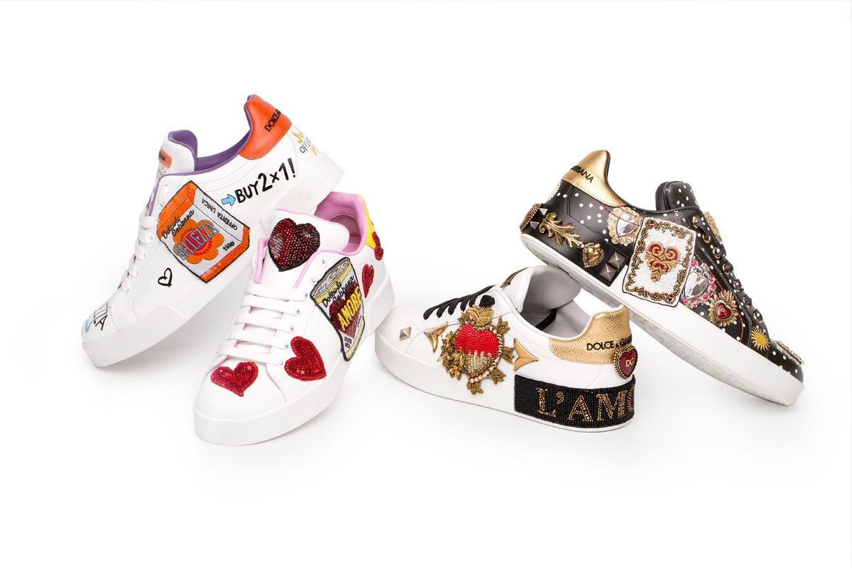 Accesorios de Dolce &amp; Gabbana para San Valentín: 'sneakers' con parches
