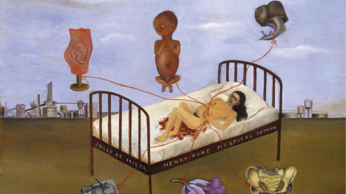 'Hospital Henry Ford' de Frida Kahlo (1932).