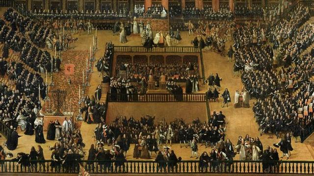 Escena del“Auto de Fe”, obra del italiano Francisco Rizi, que se custodia en el Museo del Prado.   | //