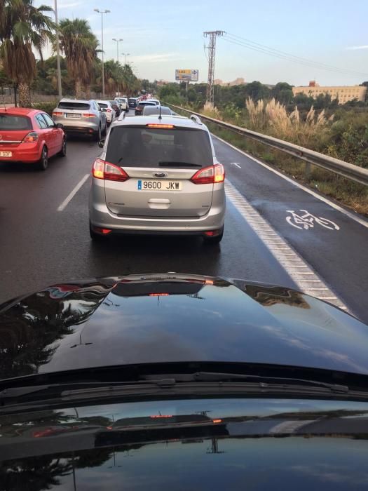 Colapso de tráfico en Alicante