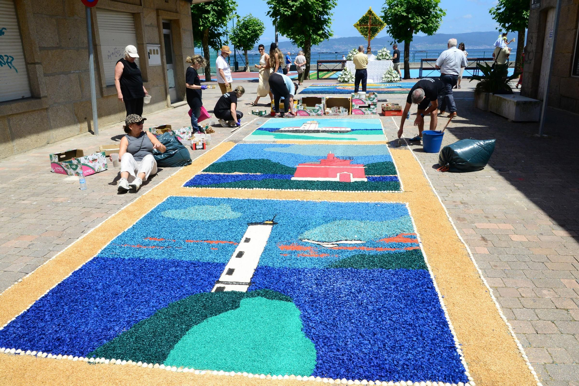 La fiesta de las alfombras florales del Corpus en Bueu (III)